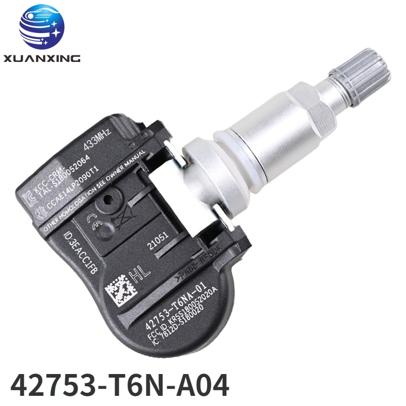 42753-T6N-A04 TPMS Tire Pressure Sensor Monitoring System 433Mhz Aluminum for Honda Acura NSX TLX RDX 42753T6NA04